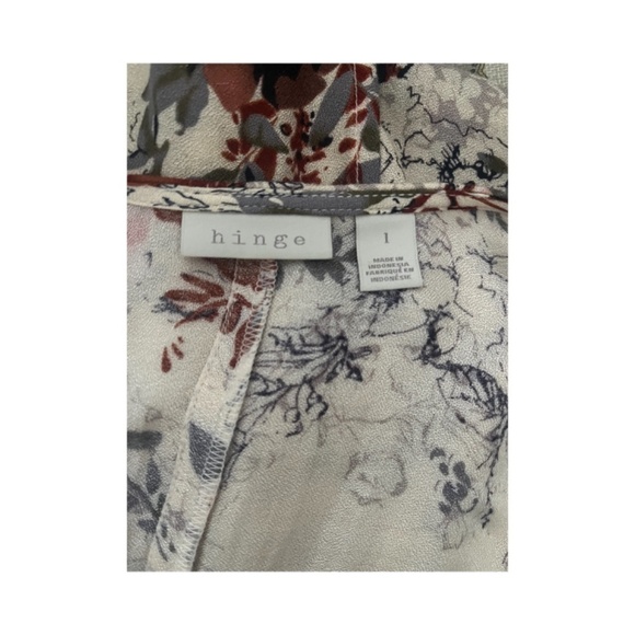 Hinge dress floral versatile maxi v neck front slit flattering feminine Easter - Picture 4 of 6